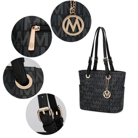 Cavalli Tote with Luxurious Gold-Tone Hardware MKF Collection NWT - Picture 2 of 5